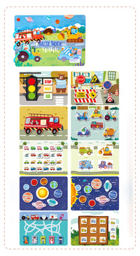 Kinder Busy Book Verkehr, Lernspielzeug, bunte Verkehrsschilder, Fahrzeuge, pädagogisch.