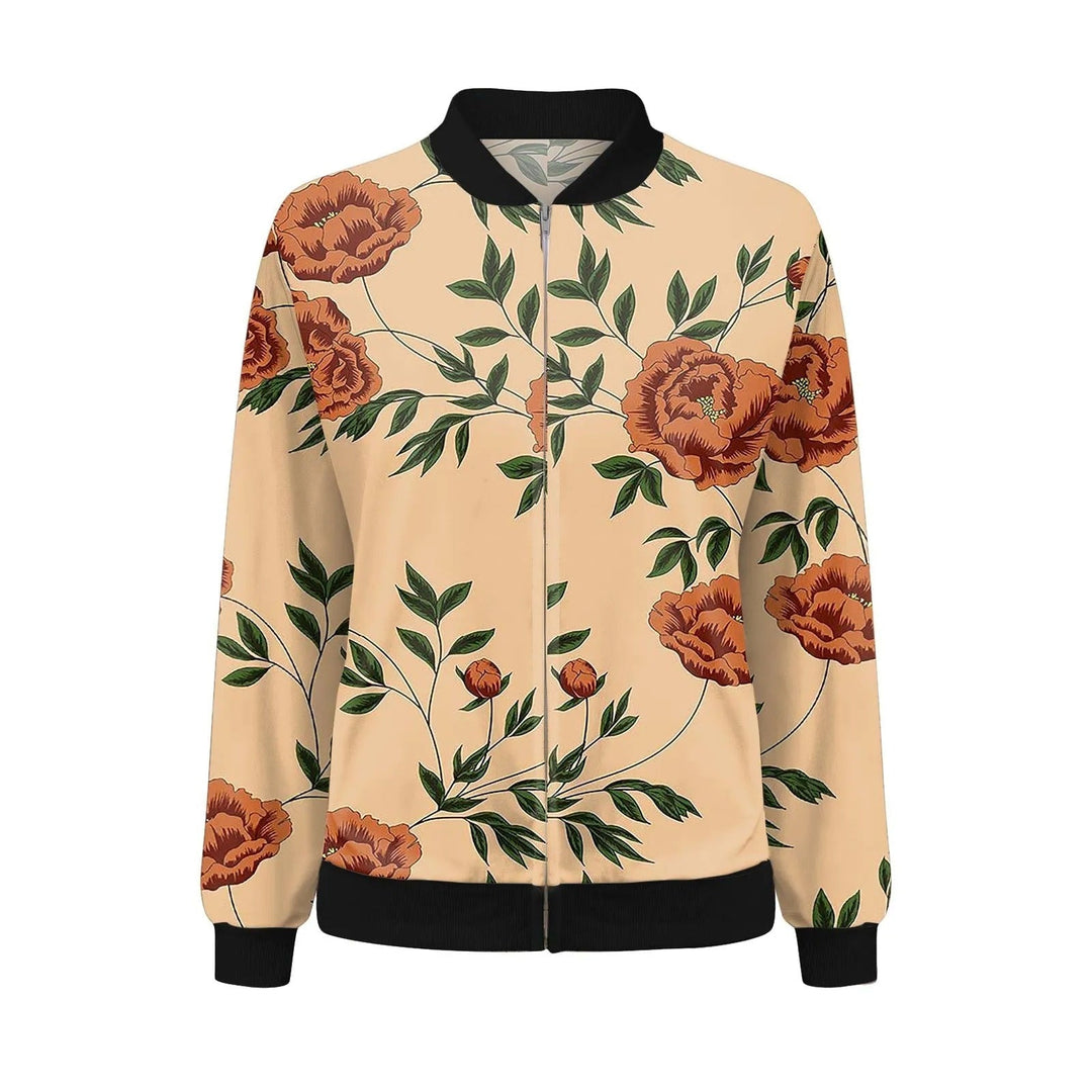 Damen Herbstjacke mit feinem Blumenmuster – Fiora