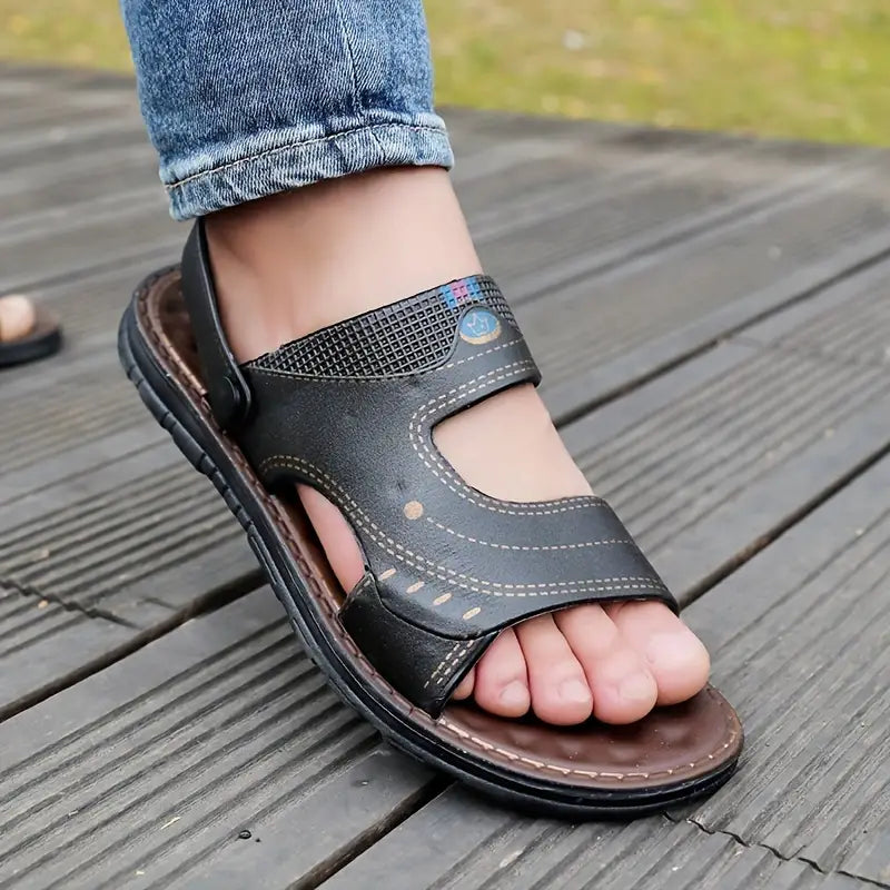 Stilvolle Herrensandalen mit Absatzriemen – Strider