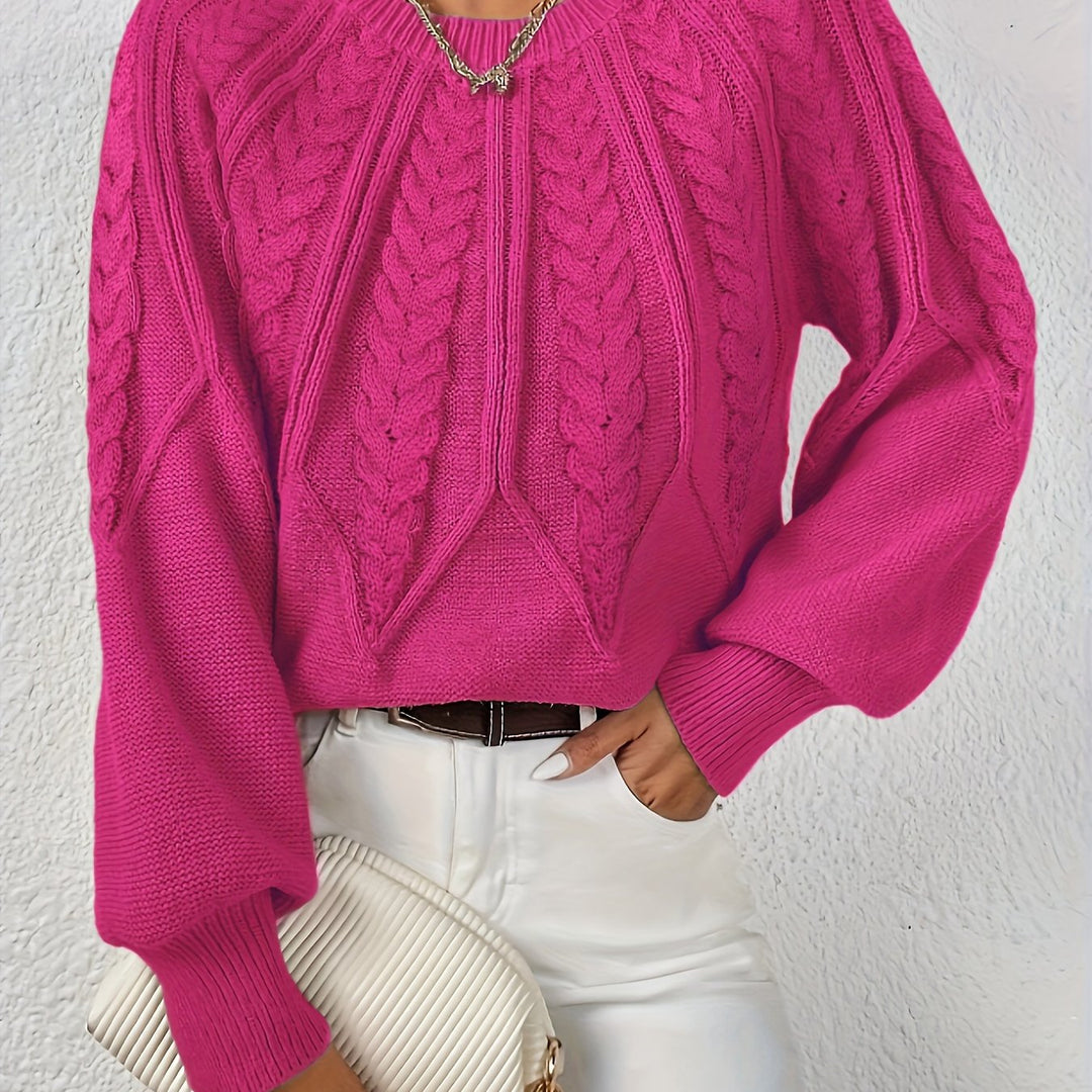Damen Strickpullover mit Lanternärmeln – Sanna