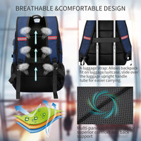 Wasserfester Laptop-Rucksack mit USB-Anschluss und Anti-Diebstahl-Design – TechPro