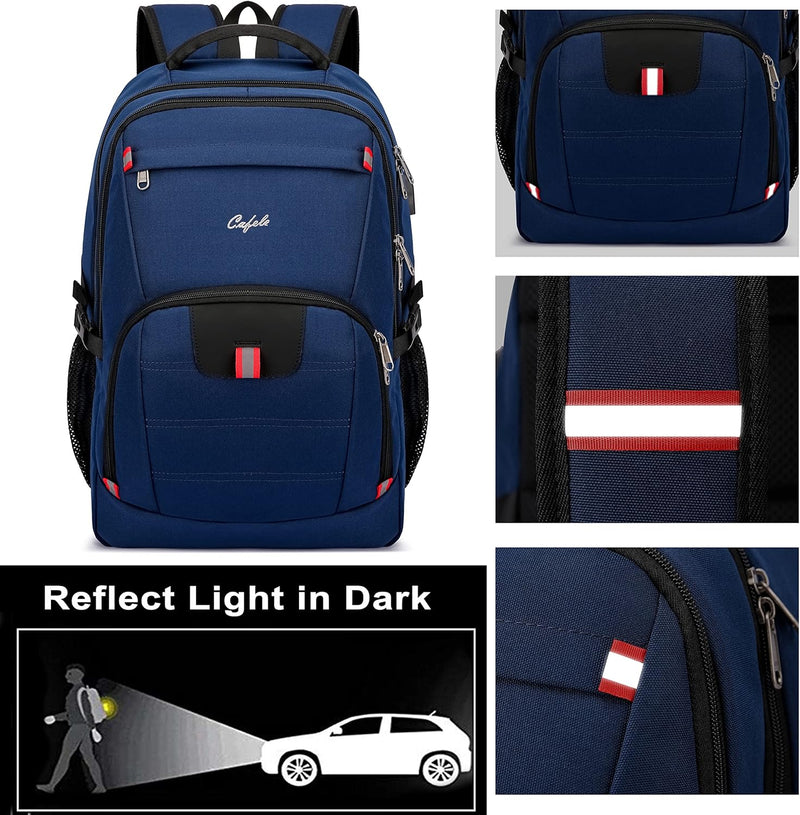 Wasserfester Laptop-Rucksack mit USB-Anschluss und Anti-Diebstahl-Design – TechPro