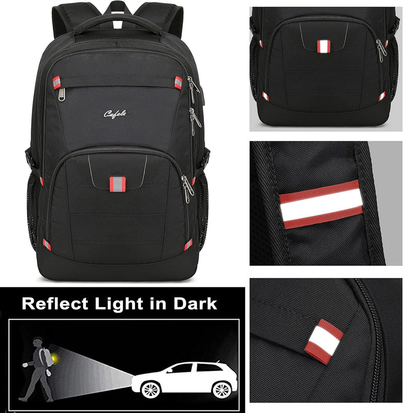 Wasserfester Laptop-Rucksack mit USB-Anschluss und Anti-Diebstahl-Design – TechPro