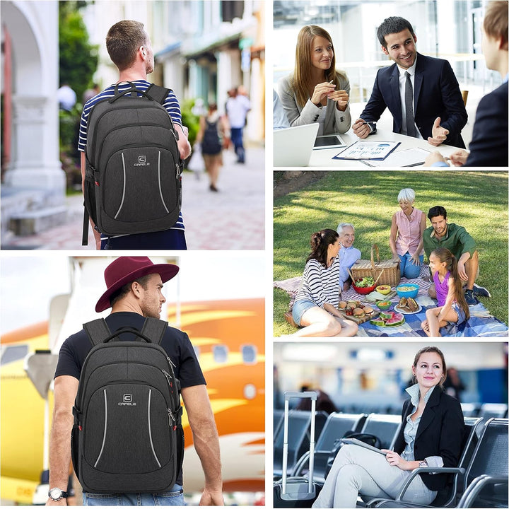 Wasserfester Laptop-Rucksack mit USB-Anschluss und Anti-Diebstahl-Design – TechPro