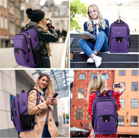 Wasserfester Laptop-Rucksack mit USB-Anschluss und Anti-Diebstahl-Design – TechPro