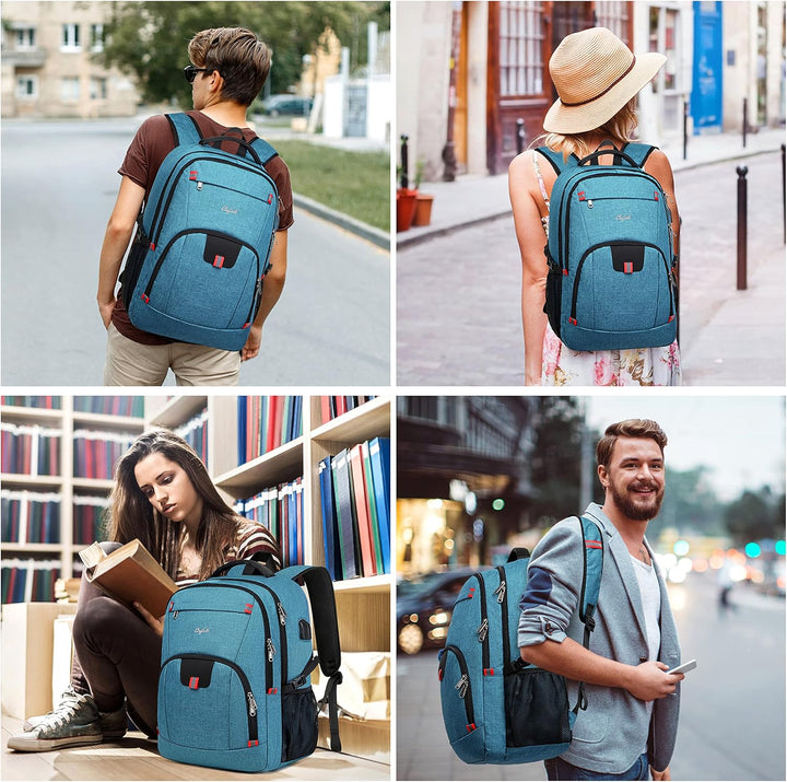 Wasserfester Laptop-Rucksack mit USB-Anschluss und Anti-Diebstahl-Design – TechPro