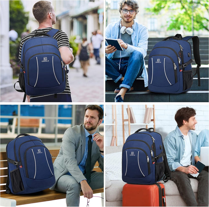 Wasserfester Laptop-Rucksack mit USB-Anschluss und Anti-Diebstahl-Design – TechPro