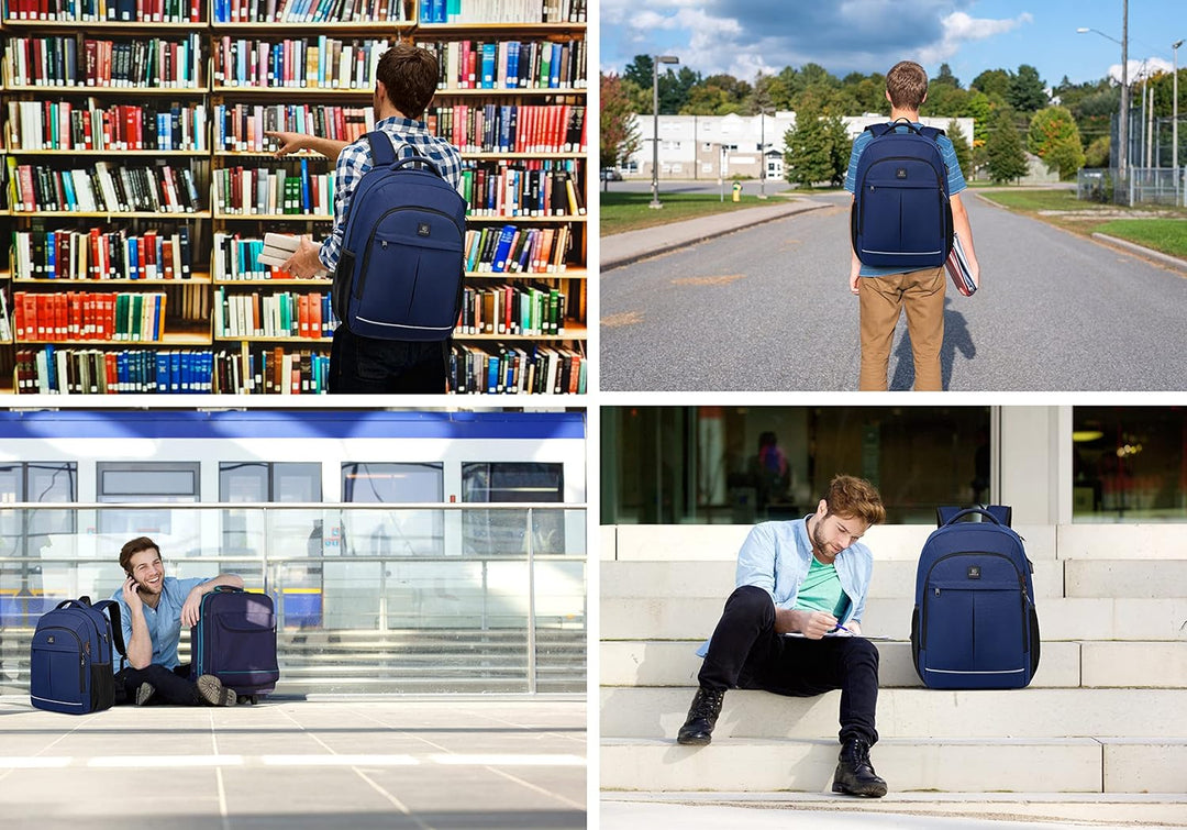 Wasserfester Laptop-Rucksack mit USB-Anschluss und Anti-Diebstahl-Design – TechPro