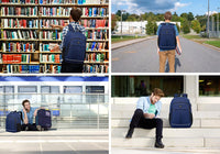 Wasserfester Laptop-Rucksack mit USB-Anschluss und Anti-Diebstahl-Design – TechPro