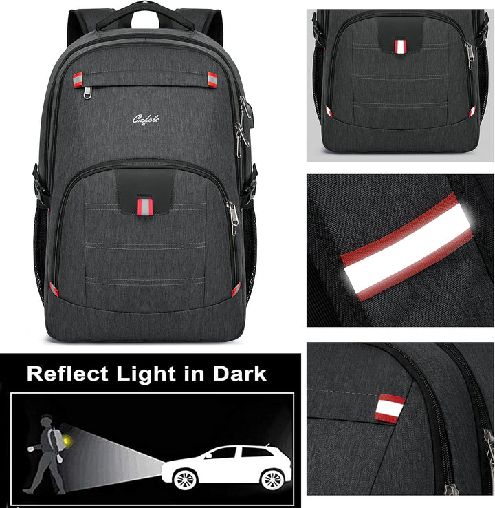 Wasserfester Laptop-Rucksack mit USB-Anschluss und Anti-Diebstahl-Design – TechPro