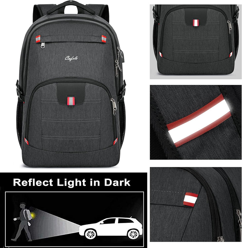 Wasserfester Laptop-Rucksack mit USB-Anschluss und Anti-Diebstahl-Design – TechPro