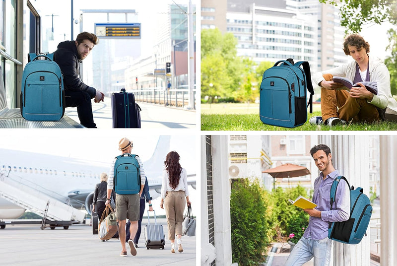 Wasserfester Laptop-Rucksack mit USB-Anschluss und Anti-Diebstahl-Design – TechPro