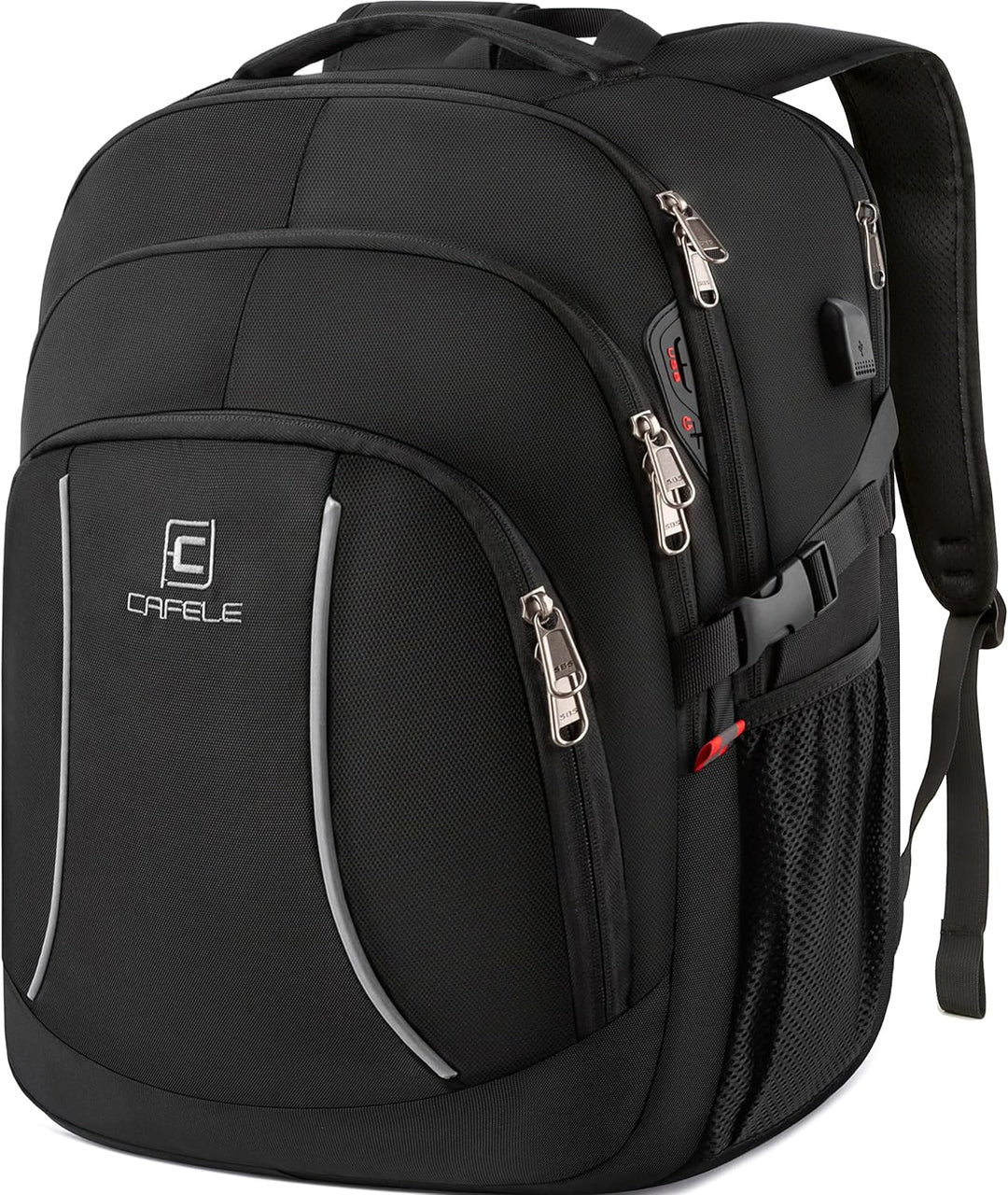 Wasserfester Laptop-Rucksack mit USB-Anschluss und Anti-Diebstahl-Design – TechPro