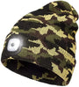 Camouflage-LED-Mütze, grün-braun, Strick, Outdoor, Nachtbeleuchtung, Unisex.