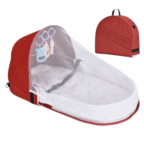 Faltbares & tragbares Babynest mit Moskitonetz – Schlafinsel Cosina