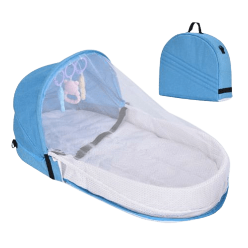 Faltbares & tragbares Babynest mit Moskitonetz – Schlafinsel Cosina