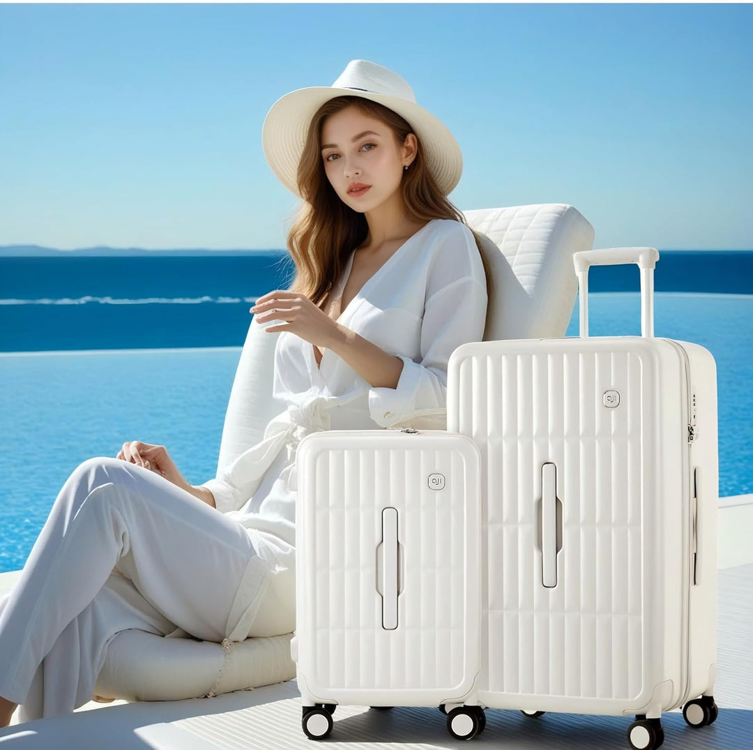 Große Harte Koffer mit 8 Spinner-Rollen