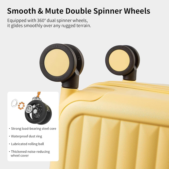 Große Harte Koffer mit 8 Spinner-Rollen