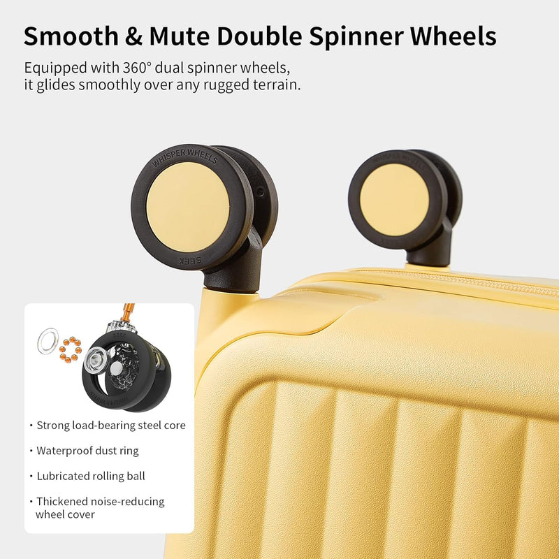 Große Harte Koffer mit 8 Spinner-Rollen