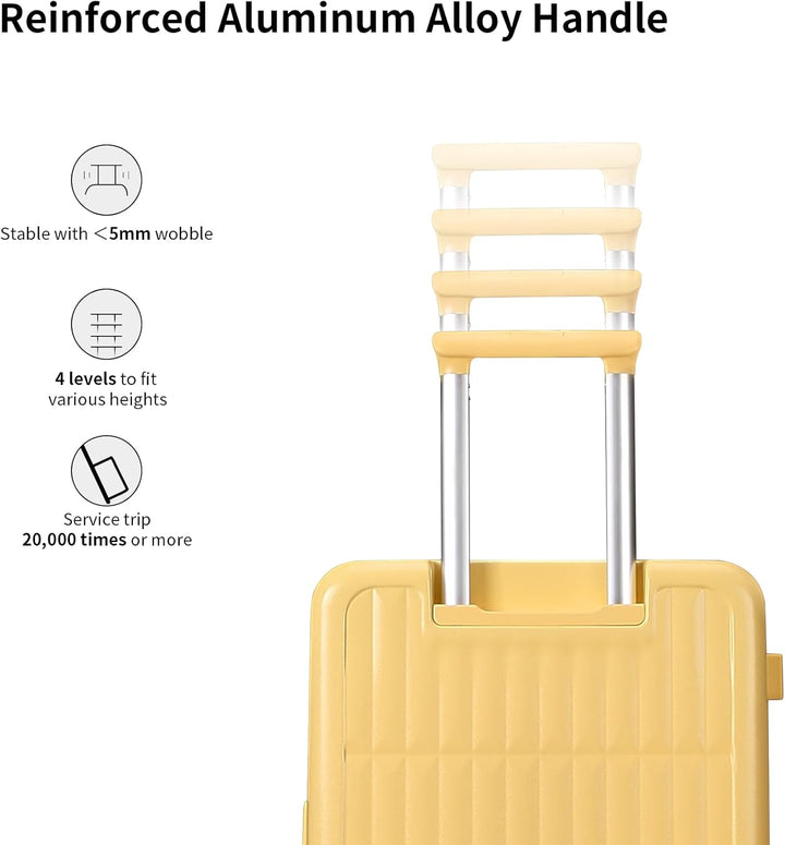 Große Harte Koffer mit 8 Spinner-Rollen