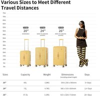 Große Harte Koffer mit 8 Spinner-Rollen