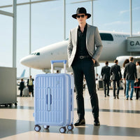 Große Harte Koffer mit 8 Spinner-Rollen