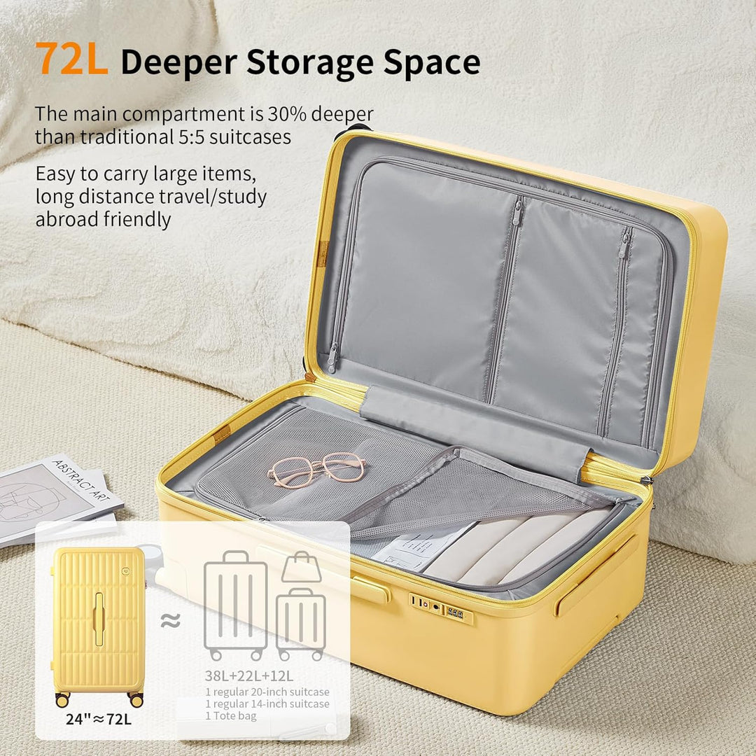 Große Harte Koffer mit 8 Spinner-Rollen