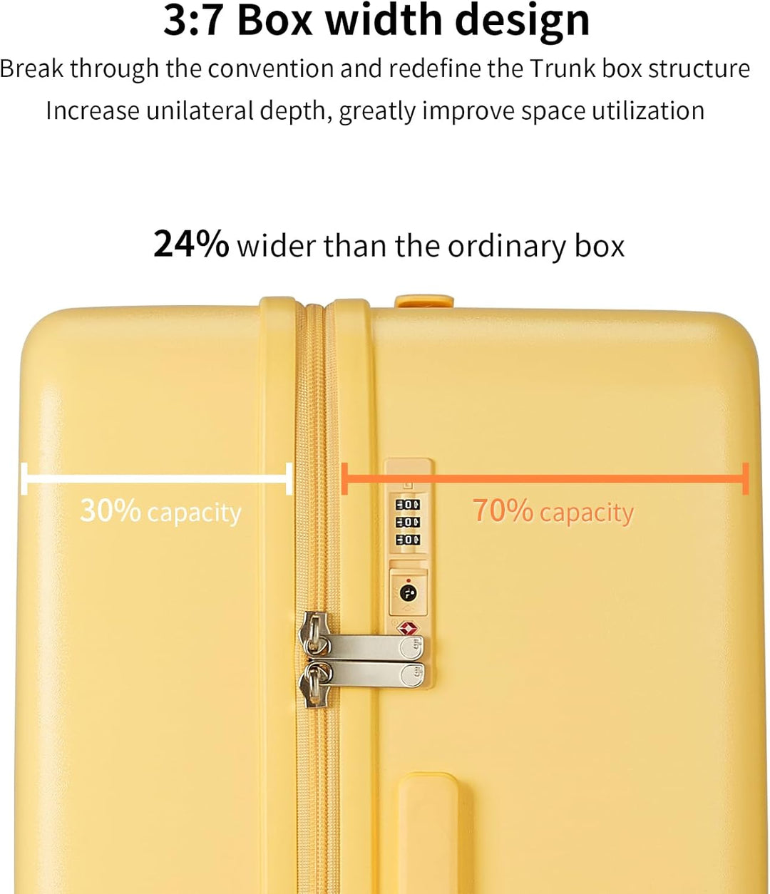 Große Harte Koffer mit 8 Spinner-Rollen