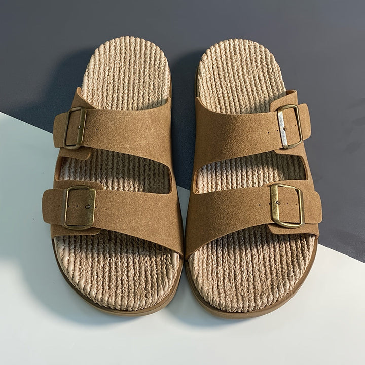 Stylische Herren Sommer-Slipper mit verstellbaren Riemen - GripStep
