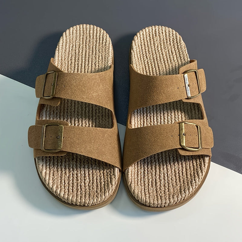 Stylische Herren Sommer-Slipper mit verstellbaren Riemen - GripStep