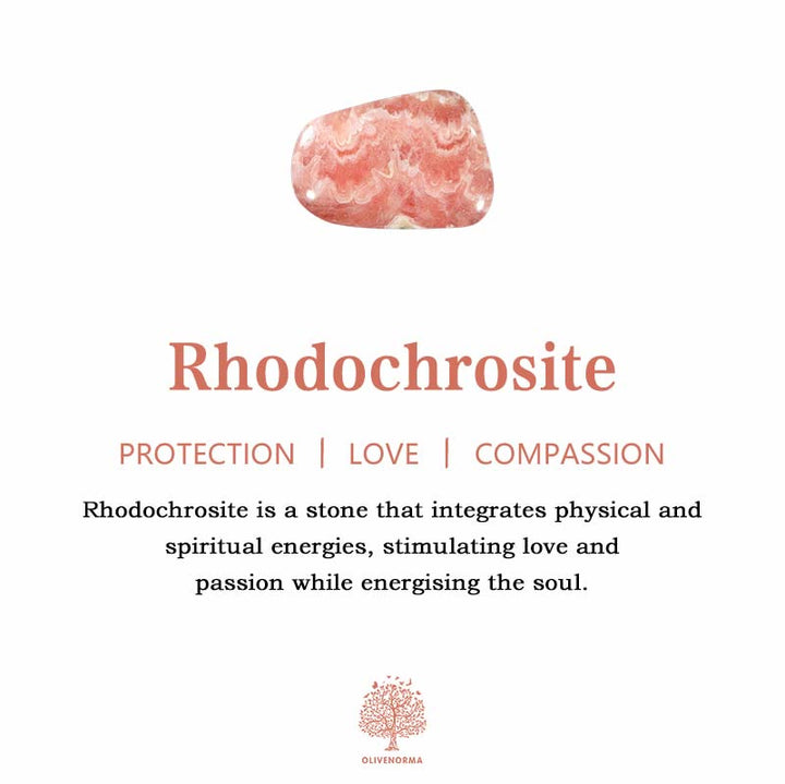 Rhodochrosit Edelstein rosa, Schutz, Liebe, Mitgefühl, spirituelle Energie, Leidenschaft.