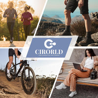 Collage aus Outdoor-Aktivitäten: Laufen, Wandern, Radfahren, Arbeiten im Freien.