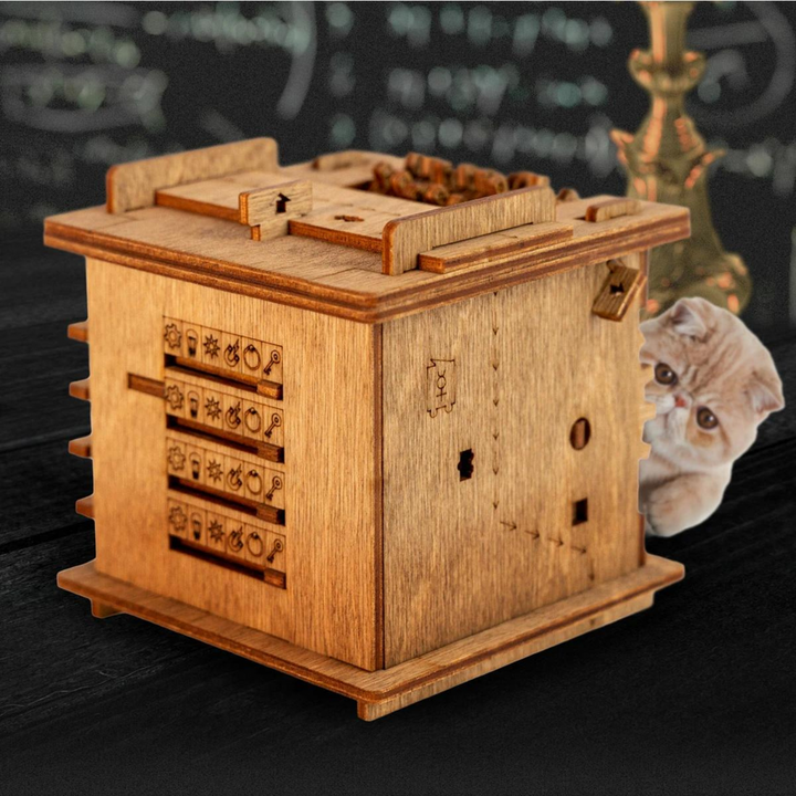 Interaktive Holz Escape Puzzlebox – MindVault