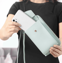 Kompakte Schultertasche aus PU-Leder mit verstellbarem Riemen