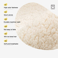 Ultraweiche, cremefarbene Sofabezug aus Plüsch, maschinenwaschbar, langlebig, pflegeleicht.