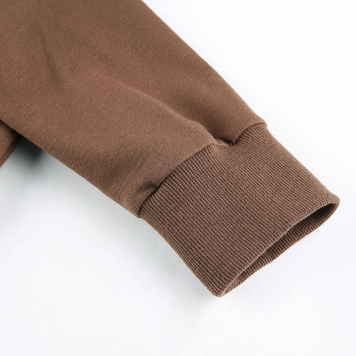 Herbstliche Trendige Figurbetonte Damen Cropped Zip-Up Hoodie mit Kapuze – Alina