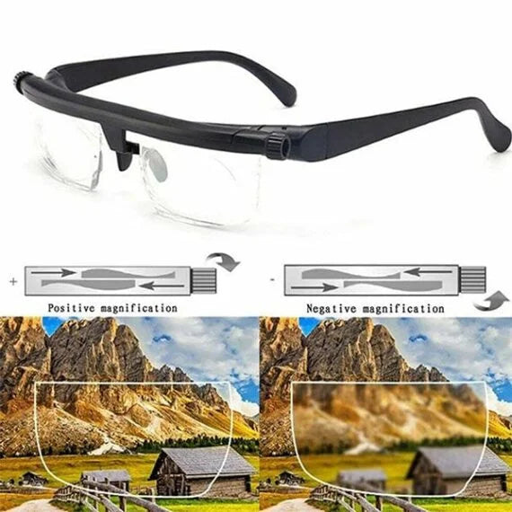 Verstellbare Brille für Nah- und Fernsicht - VisiFlex