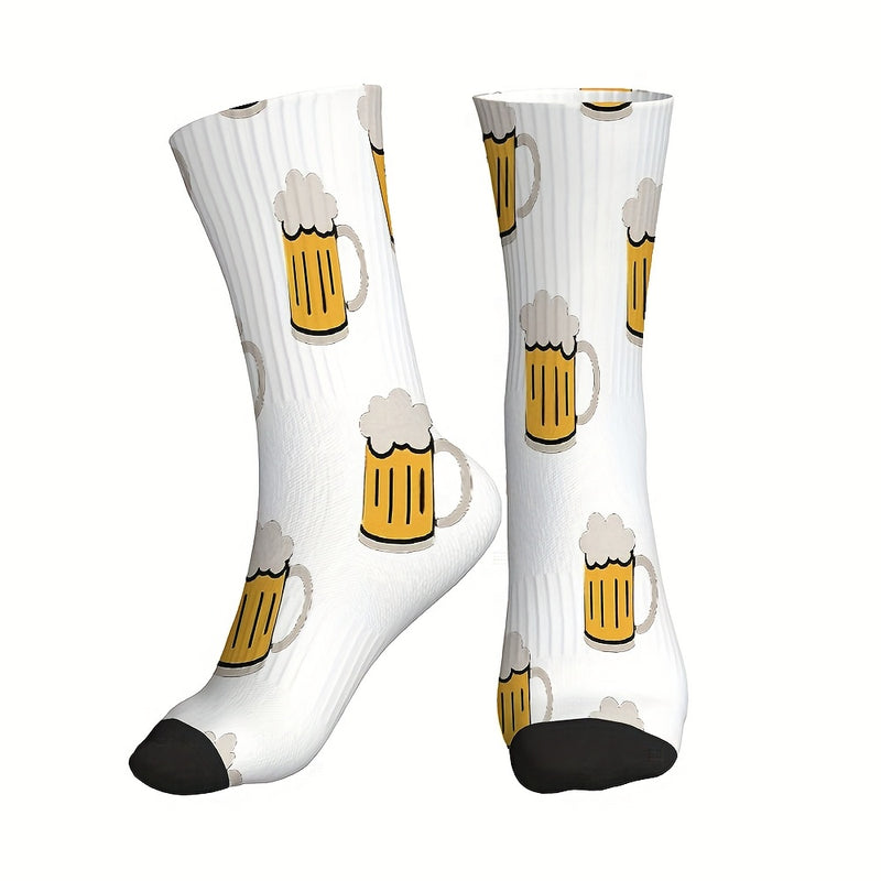 3 Paar Socken mit Bierkrug-Print – HopfenSocken Oktoberfest 2025