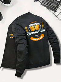 Herren Bomberjacke mit Oktoberfest-Bier-Print – Georg Oktoberfest 2025