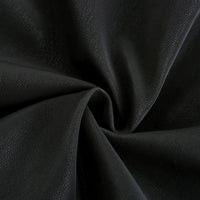 Schwarzer Kunstlederstoff, strukturiert, für Polster, Mode, Dekoration, hochwertig.