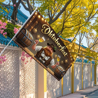 Oktoberfest Gartenflagge – BierFest Mann Oktoberfest 2025