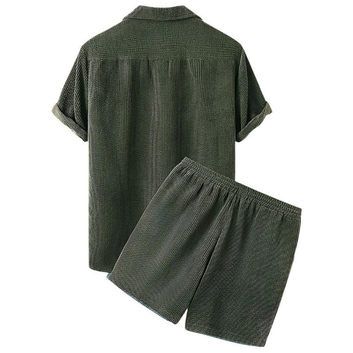 Zweiteiliges Herren Velours Sommer Set – Fabio