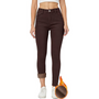 Damen Thermo-Jeans, braun, gefüttert, Slim Fit, warm, Wintermode, bequem, modisch.