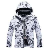 Damen Skijacke, weiß-schwarz, winddicht, wasserdicht, Wintermode, Snowboardbekleidung.