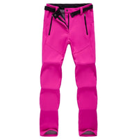 Damen Skihose pink, wasserdicht, winddicht, Reißverschlusstaschen, Outdoor-Winterbekleidung.