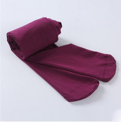 Bordeauxfarbene Strumpfhose, blickdicht, aus Baumwolle, modisch, bequem, Damenbekleidung.