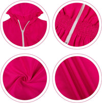 Damen Regenjacke pink, wasserdicht, Kapuze, Reißverschluss, Outdoor-Bekleidung.
