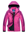 Damen Outdoorjacke pink, wasserdicht, Kapuze, Reißverschluss, atmungsaktiv, Wandern, Trekking.
