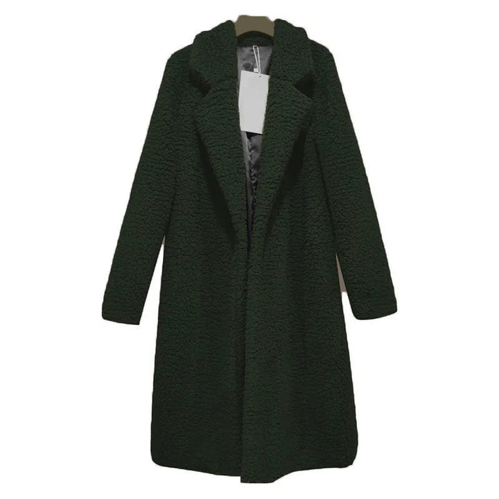 Damen Wintermantel, dunkelgrün, elegant, warm, modisch, Luca Norelli, Winterjacke, stilvoll
