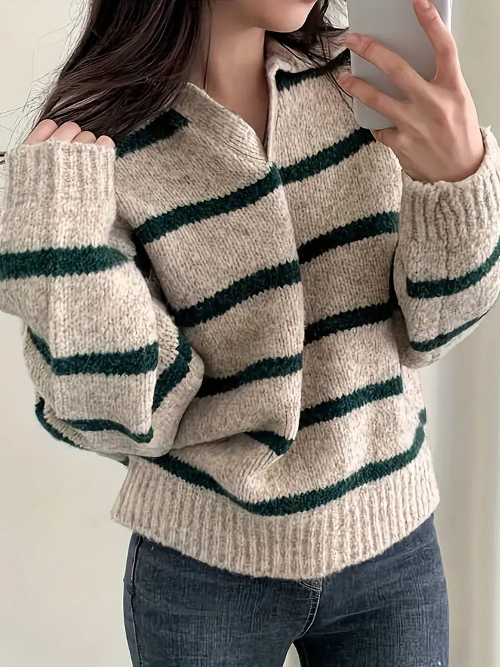Strickpullover für Damen mit V-Ausschnitt – Sofie